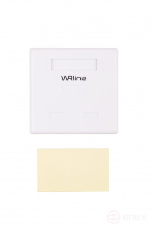 WRline WR-WS-8P8C-C5E-SH-2 Computer socket RJ-45, category 5e, shielded, double, external, Dual IDC, color white