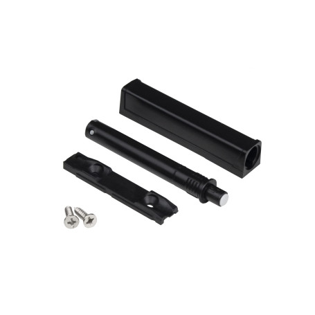 Push-to-open mechanism rubber tip/mortise lock black AKS reinforced