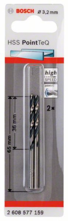 Spiral drill bit made of high-speed steel HSS PointTeQ 3.2 mm, 2608577159
