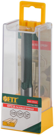 Фреза пазовая прямая с двойным лезвием DxHxL=12х51x91 мм