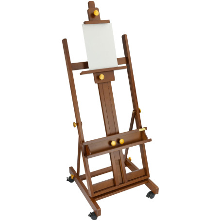 Studio floor easel for 2 canvases Gamma "Old Master", 54,5*61*135 (230) See, red beech