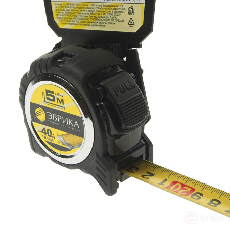 Tape measure ER-04205 5m 19mm magnetic hook, two-component housing, auto lock, EUREKA holder/1/12/72 NEW