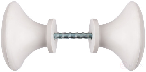 White plastic door handle-button