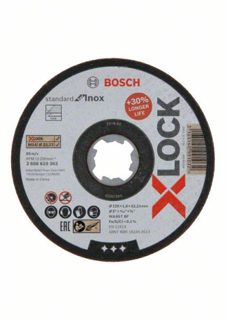X-LOCK Standard for Inox 125 x 1.6 mm T41 125 x 1.6 x 22.23 mm