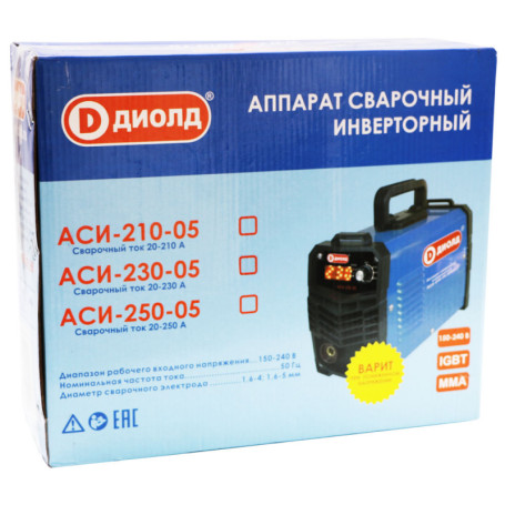 Аппарат сварочный инверторный Диолд АСИ 230-05