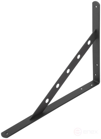 Уголок-кронштейн усиленный черный 350х250 мм