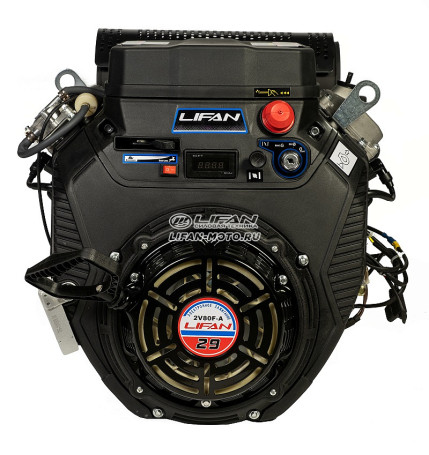 Lifan LF2V80F-A engine, 25mm shaft, 3 Amp coil pressure sensor/m, m/radiator, hour meter