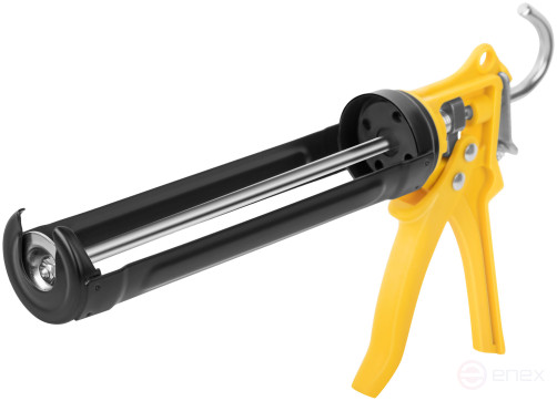 Sealant gun 225 mm semi-hull reinforced, polyamide handle, Professional