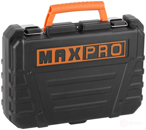 MAX-PRO Дрель-Шуруповерт аккумуляторная 12 В; 0-350/0-1300 об/мин; 10 мм; 26 Нм; 2 батареи (Li-Ion) х1,3 Ач; 17+1; 1 ч.; регулировка оборотов; резинов