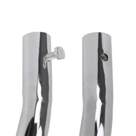 Опора меб. гнутая d40 h720 с гайкой, хром AKS