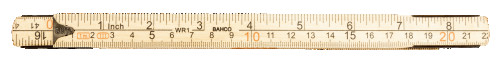 5-секционная метрическая/дюймовая деревянная складная линейка 1 м