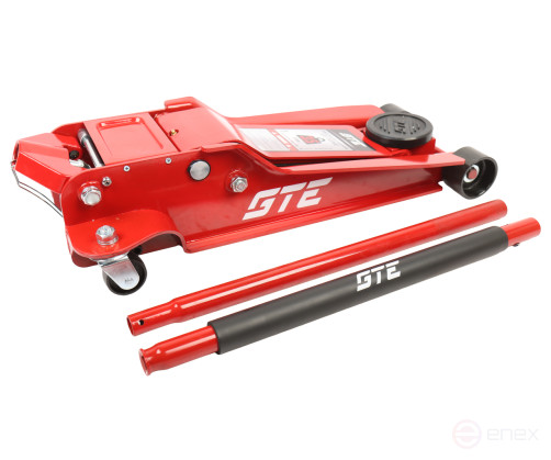 Домкрат подкатной 3.5т 95-552мм двухпоршневой GTE