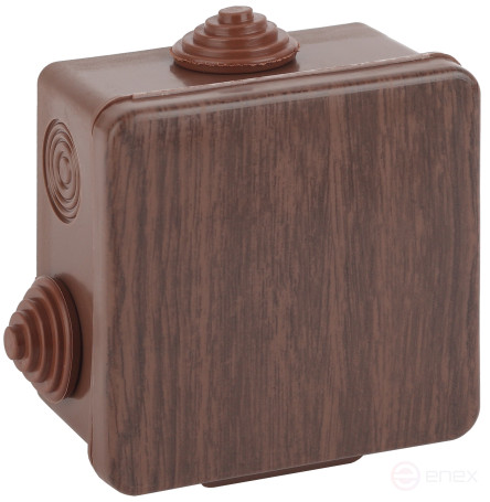 Soldering box ERA KOR-100-100-50- 8g-O open installation oak 100x100x50mm with 8 vx hermetic drives. IP54