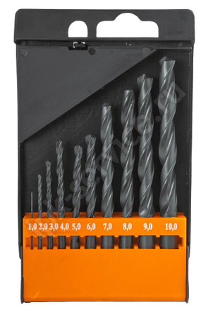 Набор сверл по металлу НС9 от 1 до 10, шаг 1,0, 10шт. Р6М5