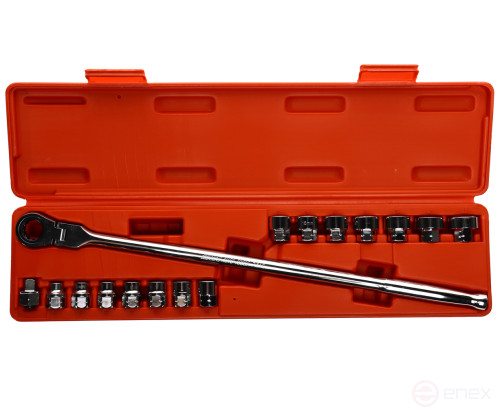 Набор головок торцевых 3/8" мини 16 предметов JTC
