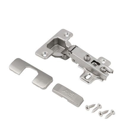 Петля накладная с пружиной 48мм h2 slide-on AKS PLUS 60г (саморезы, заглушки)