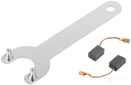 Angle grinder 1100 W; 3000-11000 rpm; KlK 125 mm; 2.3 kg; long ; reinforced.rotor; used brushes; box