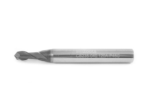 Multifunctional carbide end mill 4 x 8 x 50 angle=120gr P45C Z=2 c/x dx=6 CB235-040.120A-P45C Beltools