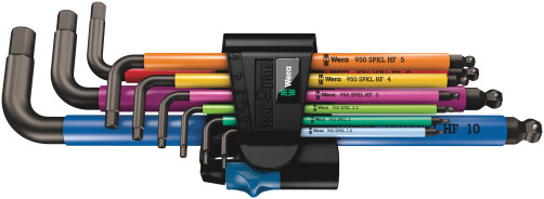 950/9 Hex-Plus Multicolour HF BlackLaser 1 Набор Г-образных ключей, с фиксацией крепежа, с шаром, 1.5 - 10 мм, 9 предметов