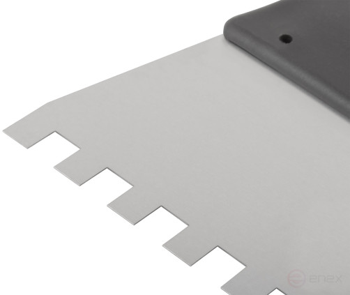 Шпатель фасадный нержавеющий зубчатый 250 мм / зуб 8 мм