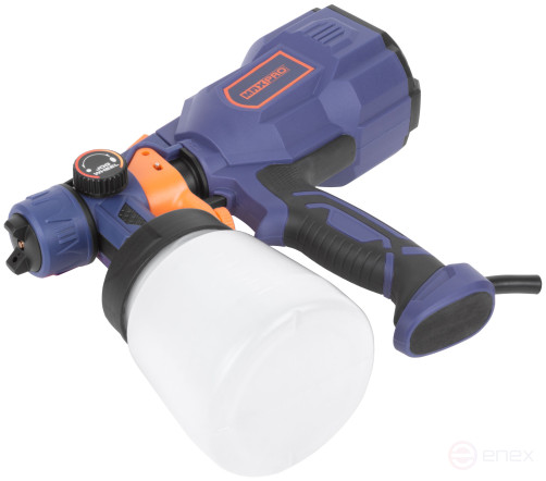 MAX-PRO Electric Sprayer 550 W; 2.5mm; 800 ml; 60 din/sec; 700 ml/min; 1.3 kg; HVLP; box