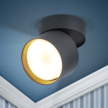 Светильник настенно-потолочный спот ЭРА OL12 GX53 SBK под лампу GX53 черный