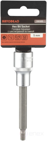 Головка со вставкой шестигранник 6mm (1/2";L=100mm) АвтоDело (39386)