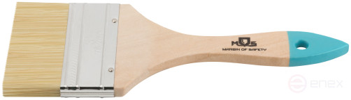 Flute brush, natural light bristles, wooden handle 3" (75 mm)