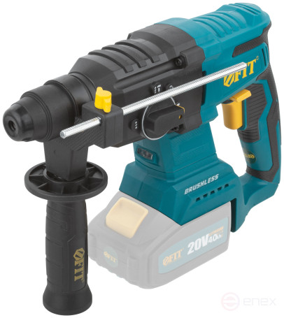 Rotary hammer mounting acc. 20 V; 0-1150 rpm; 0-5200 rpm; 3 J; 3 dir.; SDS-PLUS; brushless; reverse; cut. tilt, without BATTERY; box