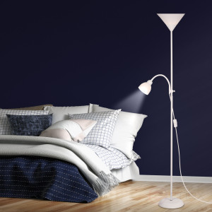 7088-501 Floor Lamp Rivoli Alexandrina 7088-501 Floor Lamp 1 x E27 40W + 1 x E14 40W White