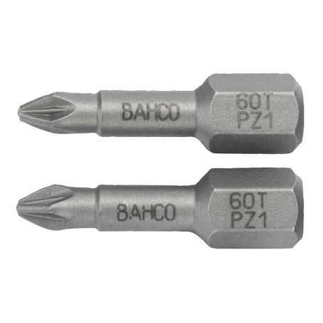 1/4" Биты под винты Pozidriv, 25 мм 60T/PZ2