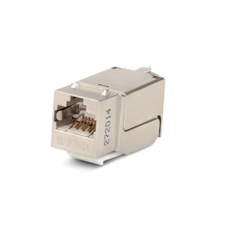 KJNE-8P8C-C6-90-SH-F-WH Keystone Jack Insert RJ-45(8P8C), Category 6, shielded, 110 IDC, sealing with NE-TOOL, white