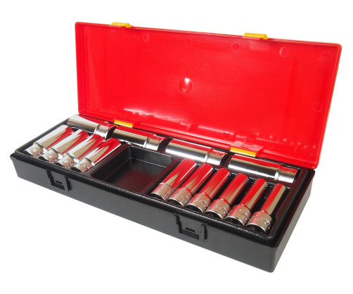 Набор головок торцевых глубоких 6-гранных 1/2" 10-32мм (в кейсе) 14шт JTC /1