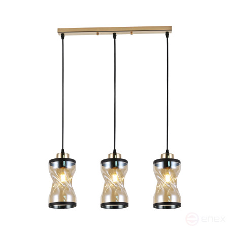 Светильник подвесной (подвес) Rivoli Monique 9105-203 3 * Е27 60 Вт модерн потолочный