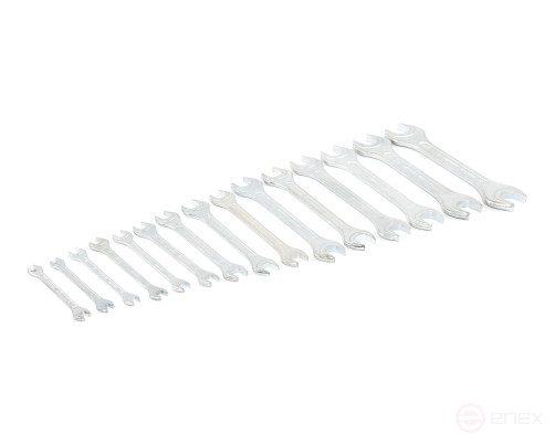 Набор ключей гаечных рожковых двусторонних 15 шт. (5,5-32) ПВХ сум. SITOMO BELARUS