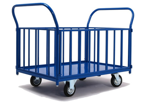 Platform trolley Industrialist 1200x800 PB-8.12 160 mm with tubular sides