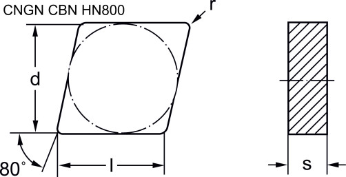 Plate CNMN120412S02020 CBN HN800