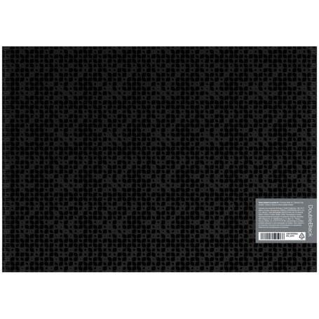 Папка-конверт на кнопке Berlingo "DoubleBlack" А4, 180 мкм, черная, с рисунком