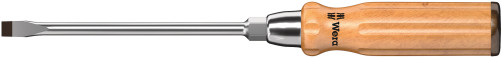 930 A SL power slotted Screwdriver with wooden handle, 1.2 x 7 x 125 mm