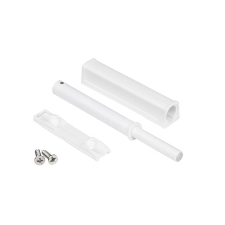 Push-to-open mechanism rubber tip/mortise white AKS reinforced