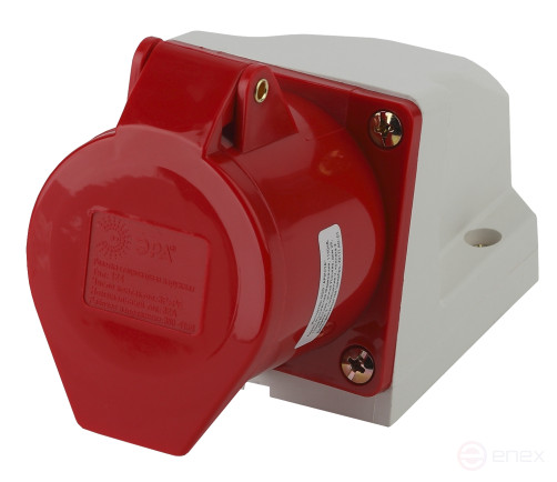 ERA R(OUT)-32-3P-PE-IP44 fixed outdoor socket 124 3P+PE 32A 380V IP44