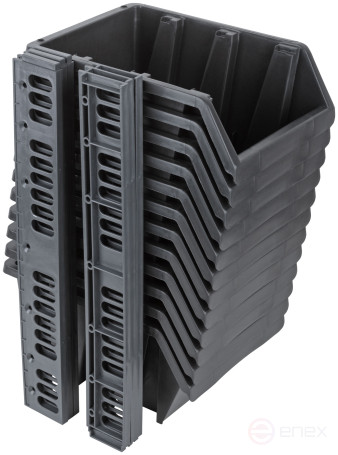 Набор Лотков для крепежа (12 шт. лотков 225х125х125 мм + 6 шт. планок), черные