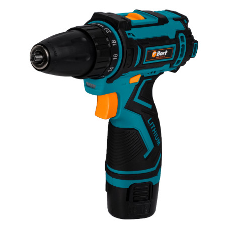 Cordless screwdriver drill BORT BAB-12x2Li-F (1x1.5 Ah)