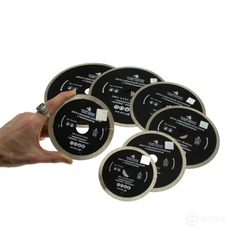 Диск алмазный сплошной ультратонкий "Профи" 180х1.7х8х25.4/22 мм, с термозазором, Чеглок (25/50)