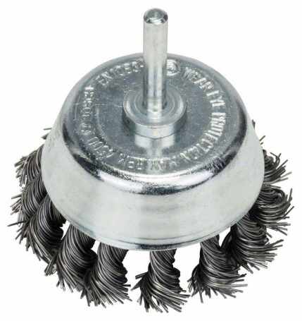 Cup brush with bundles of steel wire, 65x0.5 mm 65 mm, 0.5 mm