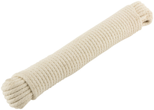 Knitted cotton rope, 11000 tex, 6 mm x 15 m, r/n = 70 kgf
