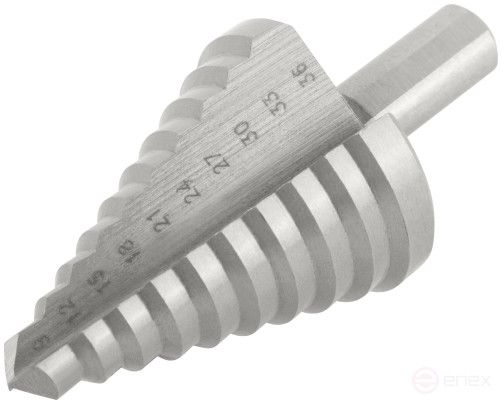 HSS step drill for metal, 10 steps, 9-36 mm