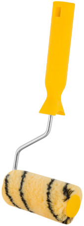 Валик полиакриловый бежевый с черной полосой "миди", диам. 30/51 мм; ворс 10,5 мм, 100 мм