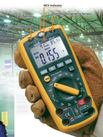 Multimeter Universal Digital DT-61 CEM Multimeter with functions of noise meter, luxmeter and environmental parameters (6 in 1)