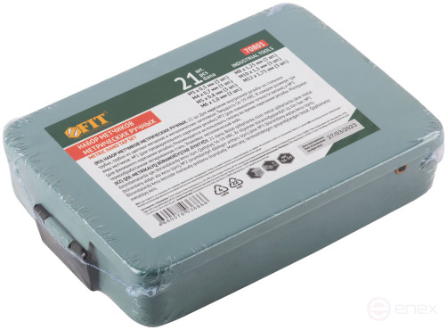 Метчики, легированная сталь Профи 21 шт. М3-М12, металлический кейс